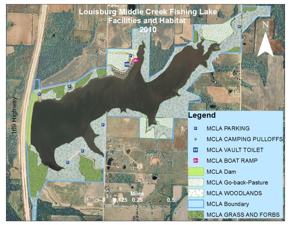 Facilities and habitat map