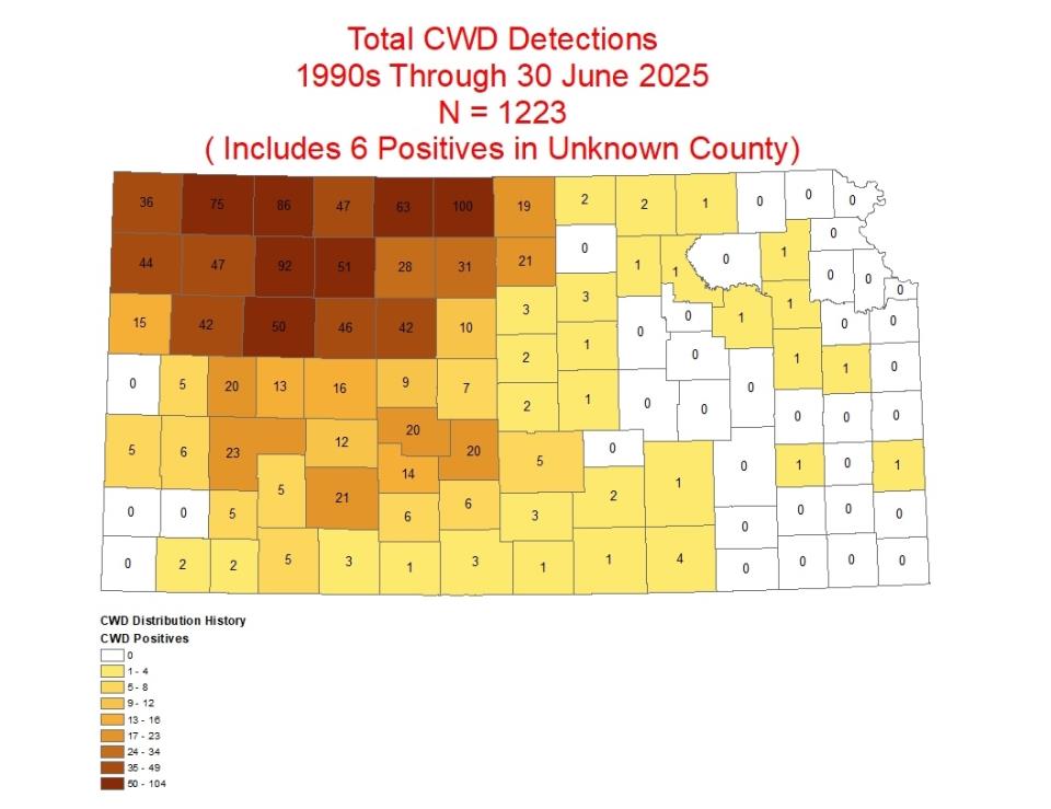 CWD Distribution History map